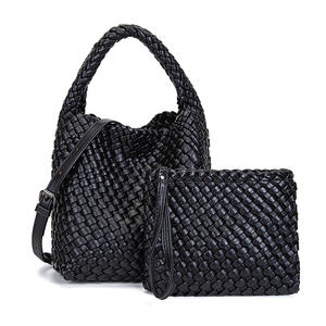 2025 New Women Handbag Handmade <b>Woven</b> Summer Solid Color <b>Basket</b> Tote Mother and Daughter Handbag Casual Vintage Crossbody <b>Bag</b> - Product Image 1