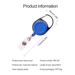 DEYlKEY Rotatif Circulaire 34mm <span class=keywords><strong>Extensible</strong></span> 600mm <span class=keywords><strong>Porte</strong></span>-<span class=keywords><strong>Badge</strong></span>, <span class=keywords><strong>Badge</strong></span> En Forme De Défilement, Transparent YOy0 Infirmière Accessoire Gif - Product Image 4