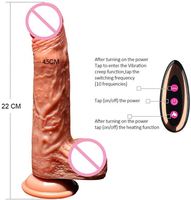 Realistischer Dildo vibrator für Frauen Echte Haut und Gefühl weiblicher Masturbation Fernbedienung Heizung Penis Schwanz Sexspielzeug