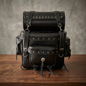 Sac de barre de moto en cuir HMB-0003A, ensemble de sacs de voyage sacs de barre de moto - Product Image 2