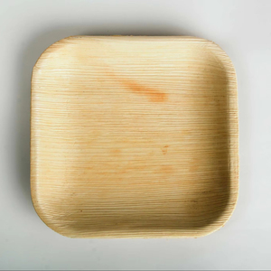 Platos Desechables Biodegradables de Hoja de Areca de 6 Pulgadas Cuadradas, Ecológicos, Aptos para Lavavajillas, para Restaurantes, Bodas y Fiestas - Product Image 1