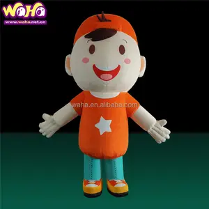 Moving Inflatable Cartoon Sport Boy Walking Costume Advertising Inflatable Cartoon Blown For Decoration Customized