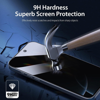 Protection d'écran en verre trempé 3D anti-espion HD transparente facile à installer pour iPhone 17 16 15 14 13 12 11 Pro Max