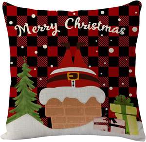 Housse de coussin 2026 à prix réduit, 100 % polyester, 45x45 cm, pour Noël - Product Image 5