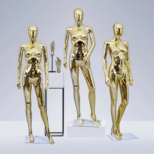 Maniquí <span class=keywords><strong>de</strong></span> Exhibición <span class=keywords><strong>de</strong></span> Vestidos Femeninos <span class=keywords><strong>de</strong></span> <span class=keywords><strong>Cuerpo</strong></span> <span class=keywords><strong>Completo</strong></span>, Color Rosa Cromo Abstracto <span class=keywords><strong>de</strong></span> Alta Gama - Product Image 2