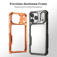 Étui de téléphone de luxe en aluminium avec cadre métallique et protection d'angle en TPU, trou pour cordon personnalisé, pour iPhone 17 18 Pro Max