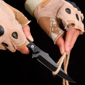 Biểu tượng tùy chỉnh cao cấp ngoài trời chiến đấu Survival dao bền cố định lưỡi Nylon xử lý thép không gỉ OEM hỗ trợ - Product Image 5