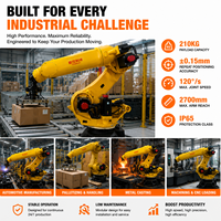 Bras robotisé industriel à 6 axes haute vitesse, charge utile 210 kg, pour palettisation automatique, logistique d'entrepôt intensif