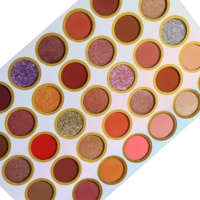 Palette de fards à paupières minéraux véganes en gros, 35 couleurs, résistante à l'eau, avec logo personnalisé, marque privée, maquillage en poudre pigmentée métallique