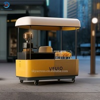 Chariot mobile personnalisable en acier, design moderne, pour marché nocturne, événements sportifs et divertissements, chariot à snacks, petit chariot de restauration
