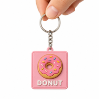 Fabricante de Llaveros Personalizados con Diseño de Comida, Llavero Plano con Logotipo de Empresa para Regalos de Eventos y Mercancía