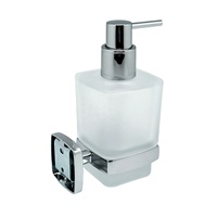 Dispensador de Jabón Líquido para Baño, Moderno, Resistente, de Pared, en Aleación de Zinc Duradera y Botella Esmerilada Recargable