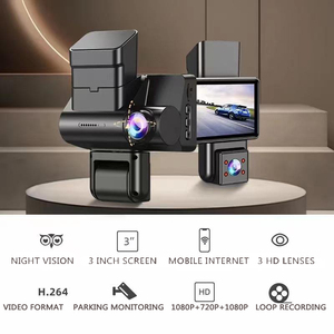 <span class=keywords><strong>1080</strong></span> phía trước và phía sau xem máy ảnh cho xe 3 ống kính <span class=keywords><strong>Dash</strong></span> cam cho xe ô tô DVR Wifi Video Recorder bãi đậu xe màn hình xe assecories - Product Image 2