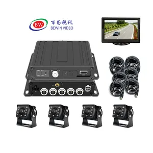 Ahd Kit Dvr Mobil Bus Cctv, Kamera Penghitung Gps 4G Wifi Hdd Mdvr Mobil