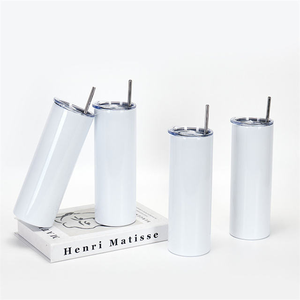 Premium 20oz Vacuum Insulated Skinny Straight Stainless Steel Tumbler <b>with</b> Lid and <b>Straw</b> for Car Cup Holder Ideal for Water Coff - Product Image 4