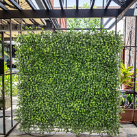 Panneau mural végétal artificiel en PE durable et réaliste, écologique, pour aménagement paysager extérieur, intérieur, décoration de mariage et toile de fond