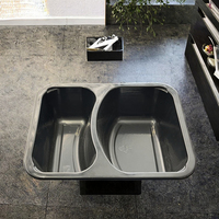 Barquette alimentaire en CPET thermoformée multi-compartiments pour vente en gros, conteneur de repas en plastique sous vide