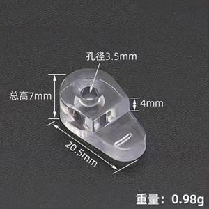 Clips de fixation modernes transparents en plastique pour miroirs de porte, installation facile, connecteurs d'armoires, supports d'étagères, marque GQK, modèle - Product Image 6