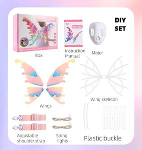 Ali <span class=keywords><strong>da</strong></span> Fata LED per Bambini Nicro, Costume <span class=keywords><strong>da</strong></span> Angelo, Accessori per Travestimenti, Ali Colorate Fai-<span class=keywords><strong>da</strong></span>-Te con Glitter e Musica per Feste e Festival - Product Image 3