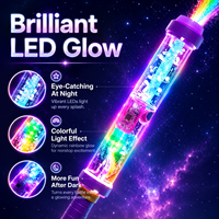 Pistolet à eau LED transparent avec effet de jet arc-en-ciel, grande capacité, pour la plage, la piscine et les jeux de jardin
