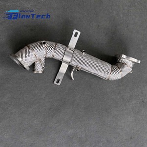 ท่อลงแรงดันสูง FlowTech สำหรับ Alfa Romeo Giulia 2.0T OPF – ผลิตจากสแตนเลส T304 พร้อมแผ่นกันความร้อน ติดตั้งได้โดยตรง - Product Image 3