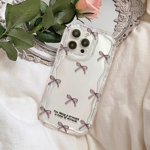 Custodia per <span class=keywords><strong>iPhone</strong></span> 15 Pro Max con stampa fiocco <span class=keywords><strong>rosa</strong></span>, estetica coquette, antiurto, protettiva, personalizzabile - Product Image 3