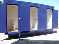 Conteneur sanitaire WC de 8 pieds, toilettes à double cabine et conteneurs de douche