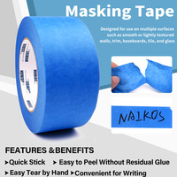 Cinta de Enmascarar sin Residuos para Pintores, Rollos de Papel Crepé de Colores para Pintura Industrial