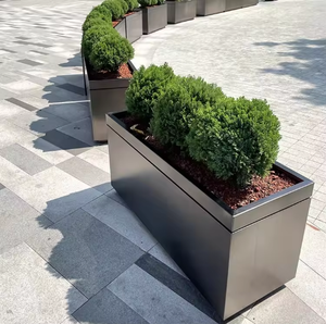 Vendita Diretta dalla Fabbrica, Fioriere Rettangolari in Acciaio Inox su Misura, Design Europeo per Giardini e Aiuole Esterne - Product Image 3