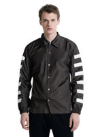 Veste de coach pour homme tendance, fine, logo personnalisé sur le devant, coupe-vent uni noir, grande taille