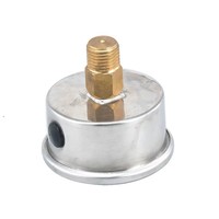 Manomètre à tube Bourdon axial à échelle de couleur, boîtier en acier inoxydable, lecture claire, instruments de mesure pour chaudières et chauffe-eau