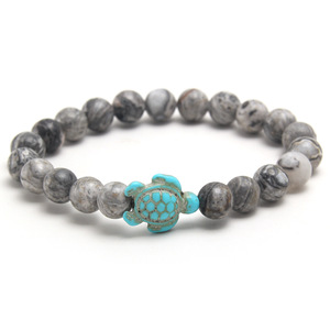 Bracciale Tartaruga con Gemme all'Ingrosso, Pulseras Para Mujer, Bracciale Curativo con Cristalli, Bracciale con Perline di <span class=keywords><strong>Pietra</strong></span> Naturale a Forma di Tartaruga - Product Image 5