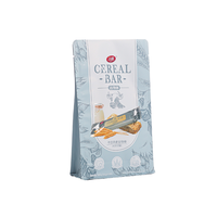 Sachet alimentaire personnalisé imprimé mat à fond plat avec huit soudures latérales, emballage composite pour snacks avec fenêtre transparente, résistant à l'humidité