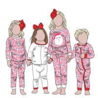 Ensemble de 4 vêtements pour bébé fille en bambou doux et confortable pour l'hiver, Noël, mon premier ensemble de vêtements, barboteuses, pyjamas pour vêtements d'extérieur, tenue pour enfants