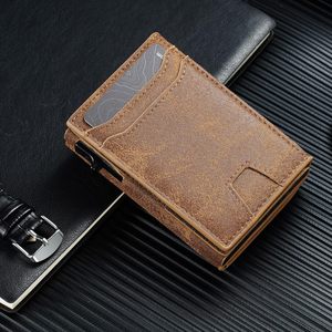 Portefeuille Homme en Cuir Véritable à Trois Volets avec Poche AirTag, Style Vertical, Design Décontracté Multifonctionnel - Product Image 3