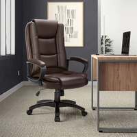 Chaises de direction ergonomiques pour le travail du patron en cuir blanc populaire Chaises de direction avec accoudoirs rembourrés à hauteur réglable