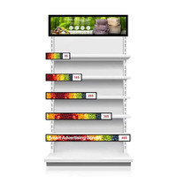 Reproductor de Publicidad Digital para Señalización, Pantalla LCD Ultra Ancha para Estantes de Supermercado, Barra de Video Estirada