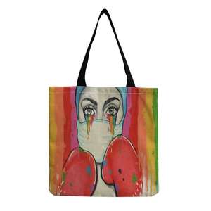 Sacs à bandoulière avec imprimé lettre d'infirmière, fermeture éclair, sac en toile décontracté, sac fourre-tout écologique, sac à main mignon pour femmes, grande capacité, sac de shopping graphique - Product Image 1