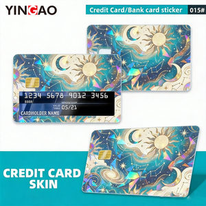 Adesivo Personalizzato Olografico Effetto Vetro Rotto per Carte <span class=keywords><strong>di</strong></span> <span class=keywords><strong>Credito</strong></span>, Skin in Vinile Personalizzata, Cover per Carte Bancarie, Logo Branding, Adesivo Impermeabile Fustellato - Product Image 3