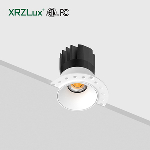 XRZLux أضواء كاشفة من الألومنيوم مضادة للوهج LED 10 وات بدون إطار مصابيح سبوت للسقف قابلة للتقليل من الضوء