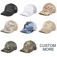 Gorras de Béisbol Personalizadas de 5 Paneles con Visera Curva para Hombre, Gorras Trucker Lisas con Estampado de Guepardo y Camuflaje con Logotipo Personalizado