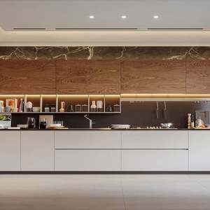 Colección de Gabinetes de Cocina de Madera Maciza de Lujo de Alta Gama con Cajones Especializados, Isla Multifuncional, Diseño Moderno Ecológico - Product Image 1