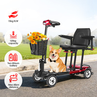 Scooter tout-terrain pliable et portable à moteur brushless, léger (14 kg), autonomie de 45 km, idéal pour les personnes âgées - Vente chaude