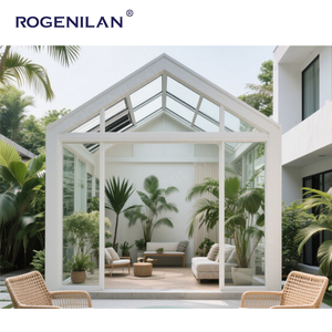 Pour Rogenilan Aluminium Autonome Toutes Saisons Autonome Avec Double Vitrage Isolé En Verre Jardin <span class=keywords><strong>D</strong></span>'hiver Toit En Pente Avant-toit-pour - Product Image 4