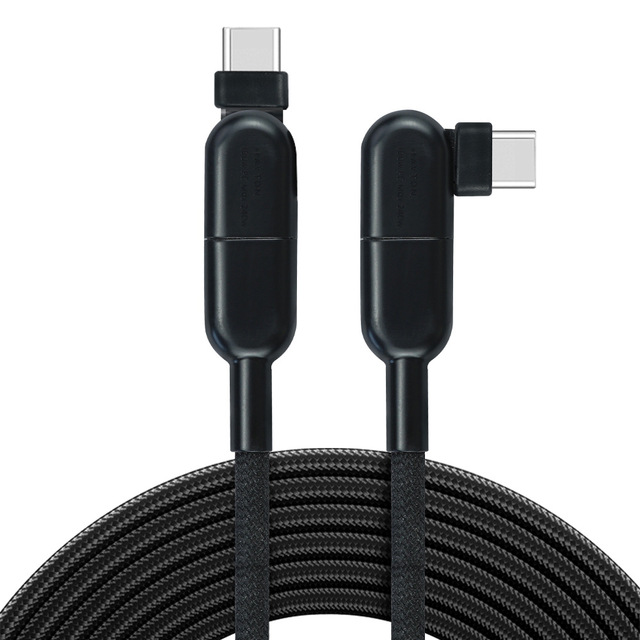 MQ 100W USB C Cable Magnetic 180 Degree Rotating Type C Fast Charging Braided Gaming Data Cable