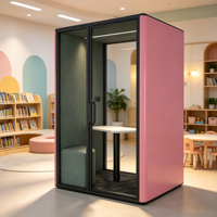Cabine d'isolation acoustique modulaire moderne insonorisée pour négociations et discussions quotidiennes en bureau ouvert