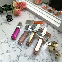Gloss à lèvres végétalien liquide transparent brillant effet verre, paillettes fines nacrées, couleur gelée, hydratant, effet miroir