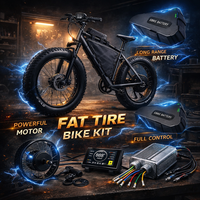 Kit de conversion de vélo électrique 5000W avec moteur moyeu, batterie lithium, pneus larges – Vente en gros, fabricant OEM/ODM, fournisseur de logos personnalisés
