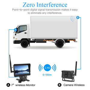 2,4 г Цифровой беспроводной 7-дюймовый ЖК-монитор комплект камеры легко установить систему заднего вида для грузовика автобус вилочный погрузчик сплит экран водонепроницаемый - Product Image 2