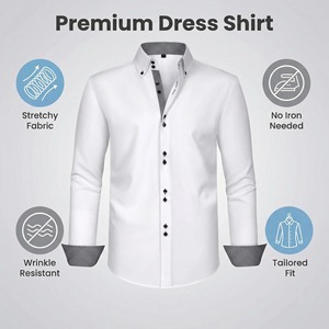 Esmoquin formal de doble botonadura para hombre 2026, antiarrugas, sin planchado, que absorbe la humedad, de poliéster teñido liso, con cuello cuadrado, para primavera. - Product Image 2